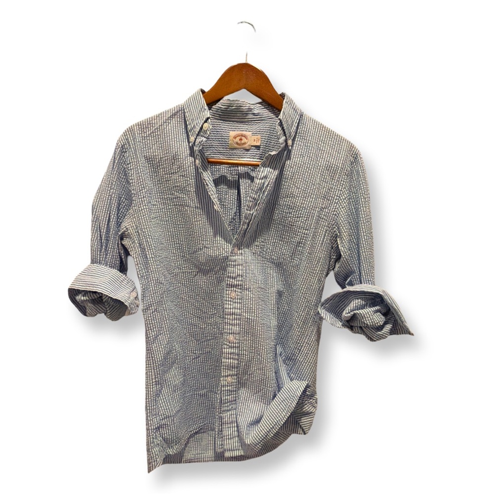 Brooks Brothers | Blue & White Striped Seersucker Shirt